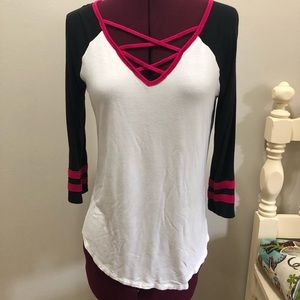 2 for $10 Soft baseball tee w/cross detail